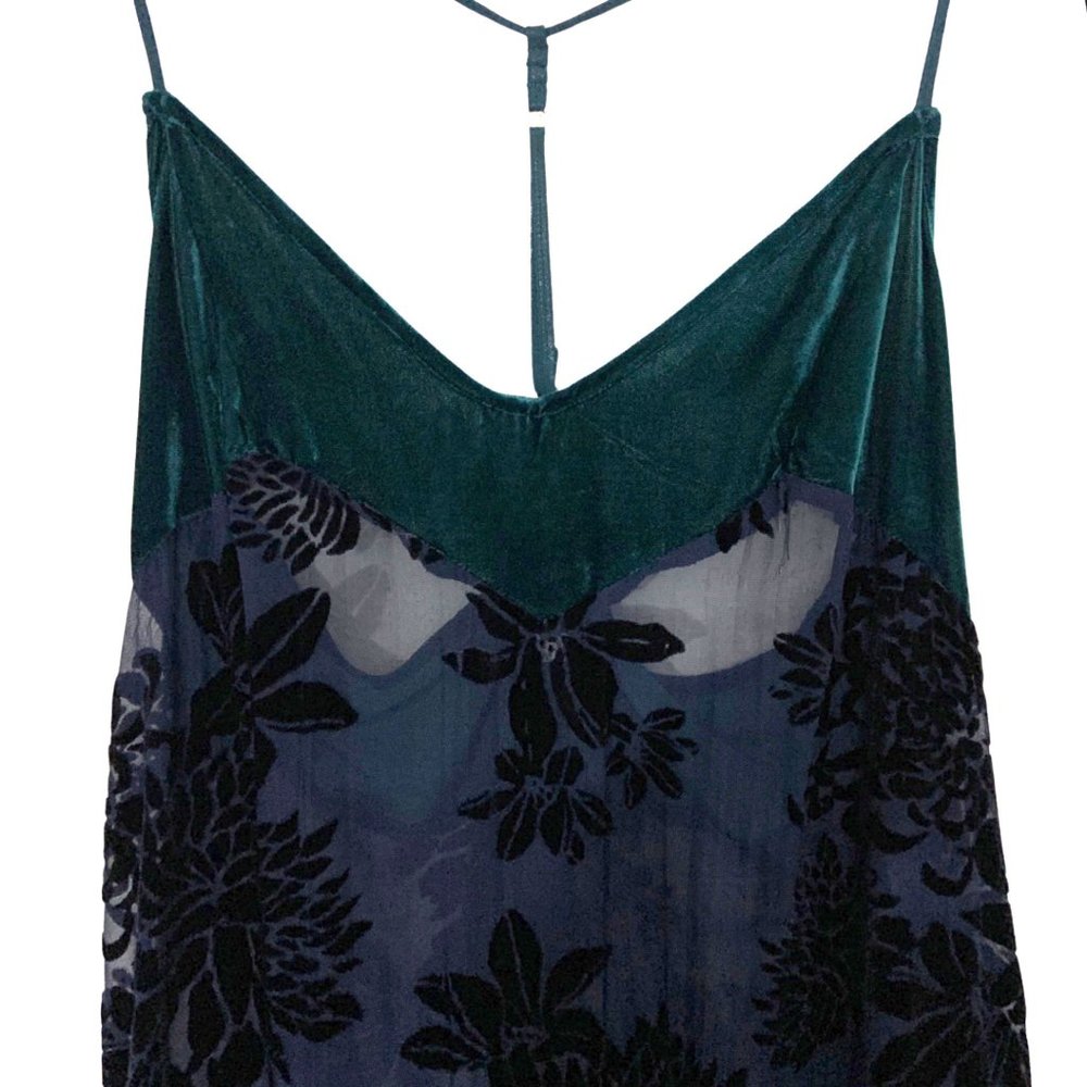 Free People Floral Velvet & Sheer Maxi Dress - Picture 3 of 5